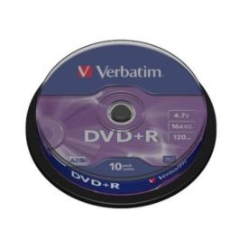 Verbatim dvd+r, 4.7gb, 16x, 10 pack spindle, superficie matt silver Precio: 7.95000008. SKU: B1EJJH32MY