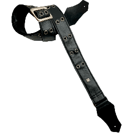 GETM Correa Guitarra Bajo My Piccadilly Pewter - Polipiel, Nylon, Piel - Negra - Ajustable hasta 165cm