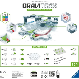 Ravensburger Gravitrax Starter Set, Juego de Canicas, 124 Piezas, Edad Mínima Recomendada 8 Años