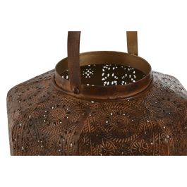 DKD Home Decor Portavela Árabe de Metal Marrón Dorado | Set de 3 con Diferentes Alturas (38.5, 32 y 26 cm) y Base 26x26 cm DKD Home Decor Portavela Árabe de Metal Marrón Dorado | Set de 3 con Diferentes Alturas (38.5, 32 y 26 cm) y Base 26x26 cm