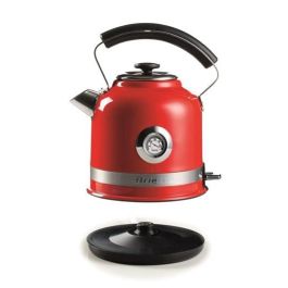 Ariete 2854/00 Hervidor Eléctrico Moderna Rojo 1.7 Litros Acero Inoxidable Termómetro Apagado Automático Diseño Elegante Objeto de Cocina