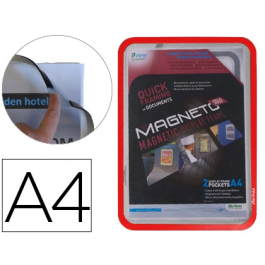 Djois Marco Porta Anuncios Magnético DIN A4 con 4 Bandas Magnéticas, Rojo, Pack 2 Unidades Precio: 17.69000035. SKU: B1KAYYAXWB