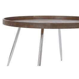 Mesa Centro Moderno DKD Home Decor Marron Plateado 78 x 41.5 x 78 cm Mesa Centro Moderno DKD Home Decor Marron Plateado 78 x 41.5 x 78 cm