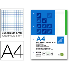 Liderpapel Bloc de Notas A4 Cuadro 5mm Natural 100 Hojas 70 g/m² Verde Precio: 19.49999942. SKU: B1EWPYDYSR