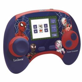 Lexibook JCG100DPi1 Consola educativa bilingüe francés/inglés Spiderman, pantalla LCD 2,8 pulgadas, azul/rojo