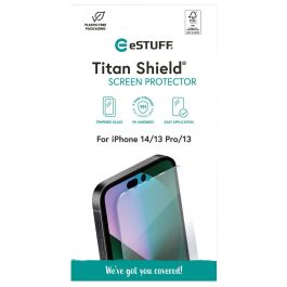 eSTUFF Protector de Pantalla para iPhone 16e/14/13/13 Pro Titan Shield® 9H Cristal Templado Antiestallido Compatible Fundas eSTUFF Protector de Pantalla para iPhone 16e/14/13/13 Pro Titan Shield® 9H Cristal Templado Antiestallido Compatible Fundas