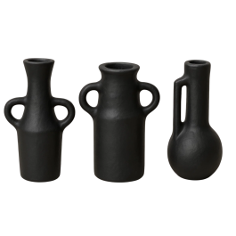 DKD Home Decor Jarrón Moderno Negro Set de 3 (2 Unidades) 6 x 13 x 10 cm Precio: 35.69000028. SKU: B18ENZ8HR5
