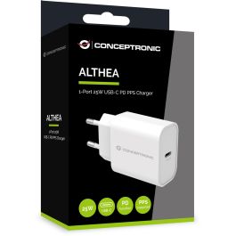 Conceptronic Cargador USB-C Carga Rápida PD ALTHEA10W 25W para Samsung, iPhone, iPad, Nintendo Switch