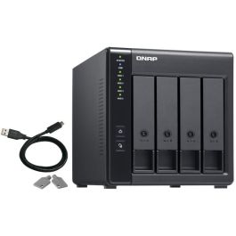 QNAP TR-004 Unidad de Disco Múltiple Negra USB 3.0 4 Bahías RAID