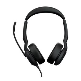 Jabra Evolve2 50 MS Stereo Auriculares Inalámbricos y Alámbricos para Oficina/Centro de Llamadas Optimizados para Microsoft Teams Negros