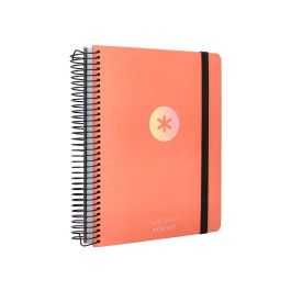 Agenda Escolar Antartik Año 24 - 25 Curso Coleccion Minimal Orange Día Página A5