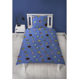 Mario Bros AAAUX56884 - Juego de Cama Reversible Mario y sus Amigos IV, Microfibra - Funda Nórdica 140x200 cm + Funda Almohada 63x63 cm