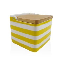 Salero con Tapa Versa Amarillo Cerámica Bambú Dolomita Rayas 12,2 x 11,5 x 12,2 cm Precio: 4.79000038. SKU: B15YZDTCJA
