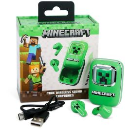 OTL Technologies Auriculares Inalámbricos TWS Minecraft V5.3 con Bluetooth, hasta 16h de Batería, Audio Claro y Graves Profundos
