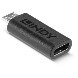Lindy Adaptador USB 2.0 Tipo Micro-B a C para Conectar Cable USB Tipo C a Dispositivos Micro-B