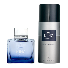Set Antonio Banderas: King of Seduction, Eau De Toilette, For Men, 100 ml + King of Seduction, Freshness, Deodorant Spray, For Men, 150 ml Precio: 30.50000052. SKU: B199JRZR75