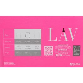 Lav Set de 6 Vasos Colección Gaia, Capacidad 475 ml por Vaso, Medidas Ø 7 x 9 x 11 cm (8 Cajas)