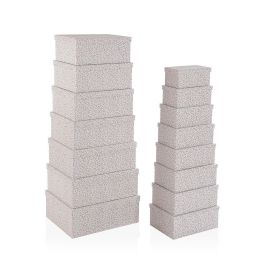 Juego de Cajas Decorativas Versa Serpentine Cartón (15 Piezas)