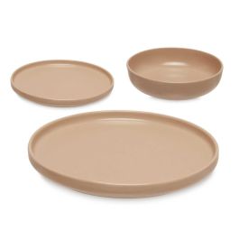 Set 18 Pzs Vajilla Gres Beige Vessia 39X29CM Set 18 Pzs Vajilla Gres Beige Vessia 39X29CM