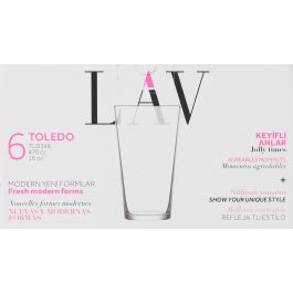 LAV Set 6 Vasos Toledo 470cc (4 Cajas)