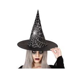 Sombrero De Bruja Negro Con Diseño De Telaraña Blanca - Accesorio Temático Halloween Adulto Precio: 1.49999949. SKU: S1130569