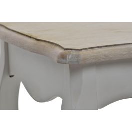 DKD Home Decor Mesita Auxiliar Tradicional Versalles3 Blanco Natural Madera Abeto 40 x 61 x 60 cm Set de 3