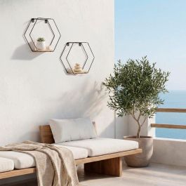 Estantería Max Home Hierro Madera MDF 30 X 27 X 10 CM (6 Unidades)