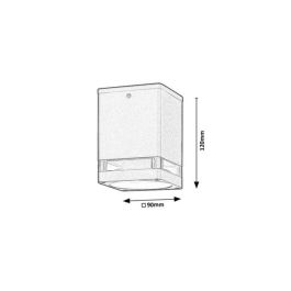 RABALUX RAB-7818 Plafón Techo Exterior Zombor Moderno 1xGU10 IP54 Aluminio Gris Antracita Cuadrado 90x90mm Sin Bombilla