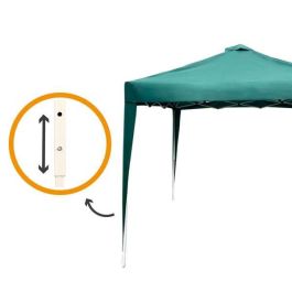 Cenador plegable verde con chimenea max-air 300x300x250 cm