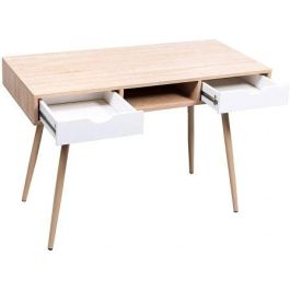 Mesa de Escritorio Eurosilla Berkeley/ 50 x 110 x 75cm / Acabado Blanco y Roble Mesa de Escritorio Eurosilla Berkeley/ 50 x 110 x 75cm / Acabado Blanco y Roble