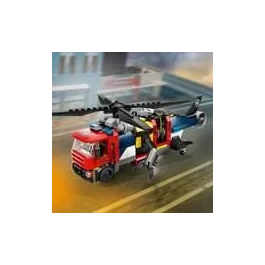 Lego 60462 City Helicóptero, camión de bomberos y submarino modular - Juguete para niños de 7 años