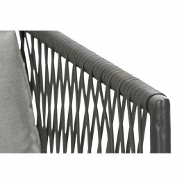 Sofa Terraza Y Jardin DKD Home Decor Negro Gris 170 x 86 x 196 cm Set de 2