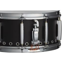 Pearl Caja Signature Matt McGuire 14x6.5" de Acero Laminado, Acabado Negro Mate, Aros SuperHoop II