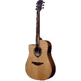 Lag Guitarra Acústica Dreadnought Tramontane Hyvibe 15 A/E Cutaway Zurdos Auto Amplificada Bluetooth Multi Efectos
