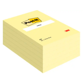 Post-it Bloc de Notas Adhesivas Quita y Pon 102x152 mm Amarillo con 100 Hojas 659 Precio: 23.68999952. SKU: B17QRCY76V