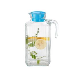 La Mediterran - Jarra de Vidrio Transparente con Tapa 1.8 L (12 Unidades)