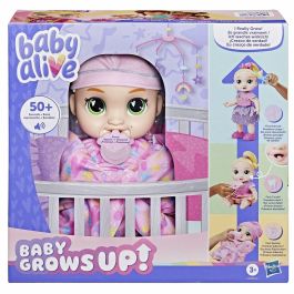 Hasbro HASG14445X0 Muñeca Interactiva Baby Alive Baby Grows LaLa GooGoo, Más de 75 Sonidos y Frases, Niños 3+ Años