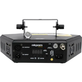 ALGAMLIGHT Haz de Luz X6 RGB DMX 4 LÁSERES 260mW Estroboscopio 8 Canales Sonido/Automático