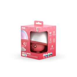 Wondee Altavoz Inalámbrico Bluetooth Mega Mush con Luz de Seta LED, Sonido Potente, Ventosa Mágica, Recargable Type-C, Rojo
