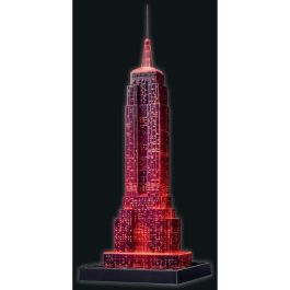 Ravensburger Puzzle 3D Empire State Building Edición Noche con Iluminación LED de Colores 216 Piezas para +12 años Ravensburger Puzzle 3D Empire State Building Edición Noche con Iluminación LED de Colores 216 Piezas para +12 años
