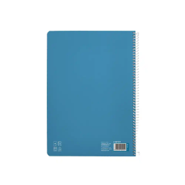 Liderpapel Cuaderno espiral A4 Pautaguía tapa blanda 80 hojas 75gr cuadro pautado 2,5mm color azul