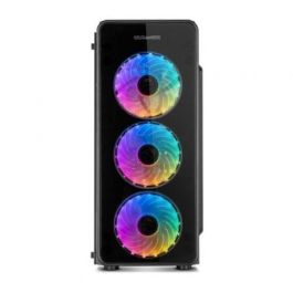 Nox NXHUMMERTGM Caja Gaming Semitorre Hummer TGM ARGB Rainbow con Paneles de Cristal Templado y 4 Ventiladores Pre-instalados ATX