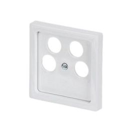 Busch-Jaeger BJ 1743/10-04-84 Placa Frontal Blanca Mate para TV/SAT, 1 Módulo, Plástico Termoplástico, IP20