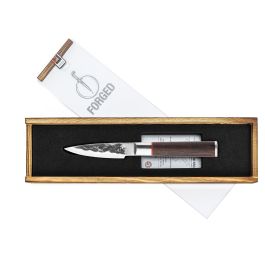 Forged FOR8720039625006 Cuchillo para Verduras SEBRA Acero Japonés 440C Mango de Madera de Dalbergia L 8,5 cm
