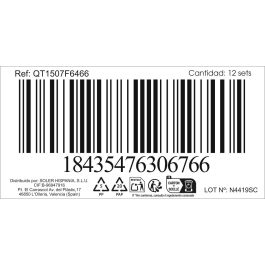 Inde Set de 6 Tenedores de Postre 'Sofia' de 1.5 mm - 14.5x2.2 cm (12 Cajas)