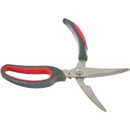 Metaltex Tijeras para Aves de 23 cm en Acero Inoxidable con Doble Inyección y Cierre de Seguridad