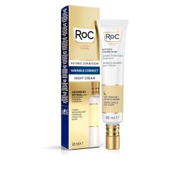 Roc WRINKLE CORRECT Crema de Noche Antiedad para Mujer, Tratamiento Facial Hidratante, 30 ml