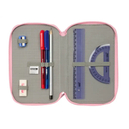 Safta Plumier escolar Blackfit8 Mariposas triple cremallera 37 piezas 195x125x55 mm