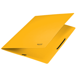 Leitz 39080015 Carpeta de Cartón con Gomas A4 Recycle Amarillo 100% Certificación Climate Neutral Blue Angel