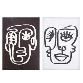 Cuadro Cara Blanco Negro Óleo Lienzo Giftdecor 70x100 cm (2 Unidades) Precio: 46.49999992. SKU: B19BKJ7J4T